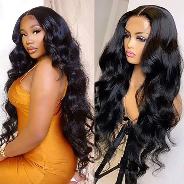 Body Wave Frontal Wig 13x4 Lace Front Wig Human Hair Wigs with Pre Plucked