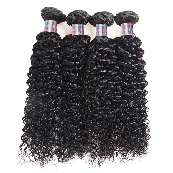 Ishow Brazilian Curly Human Hair 4 Bundles Cheap Virgin Hair Extensions