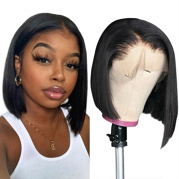 Bob Straight Wig 13x2 Frontal Wig HD Short Human Hair Lace Wigs