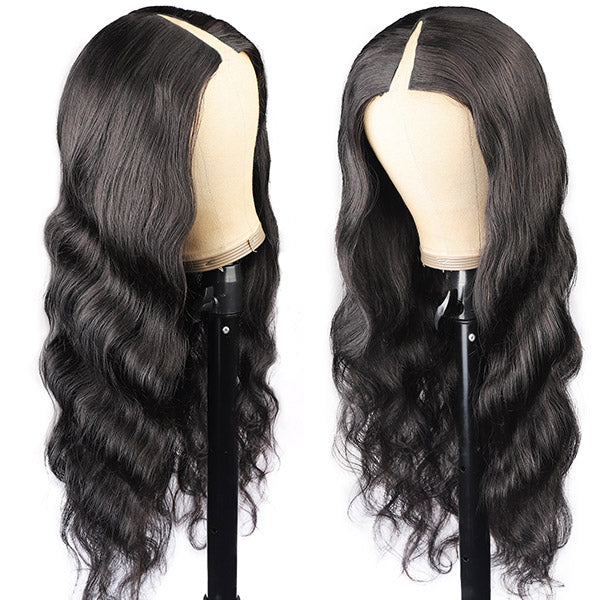 V Part Body Wave Wig No Leave Out Upgrade U Part Human Hair Wig 32 Inch