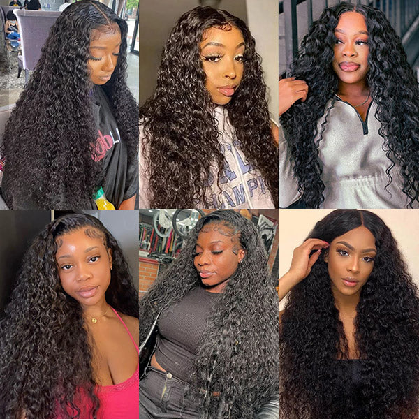 40 Inch Long Wigs Water Wave 13x4 Lace Front Wigs Natural Wave HD Lace Wigs