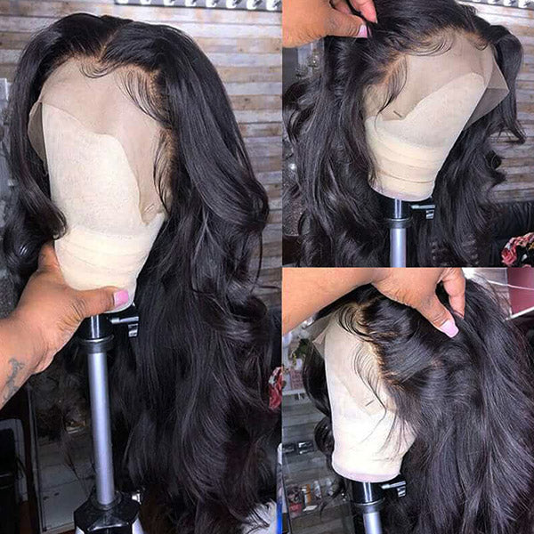 Transparent Lace Wig Body Wave Human Hair Wigs 13x6x1 T Part Lace Wig