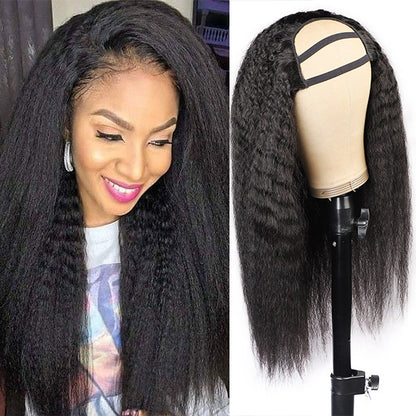 Upart Wigs Yaki Straight Human Hair Wigs